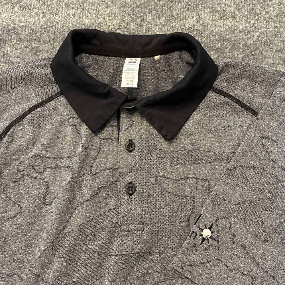 UNRL Camo Performance Golf Polo Shirt Mens Medium Stretch 3M Open Embroidered